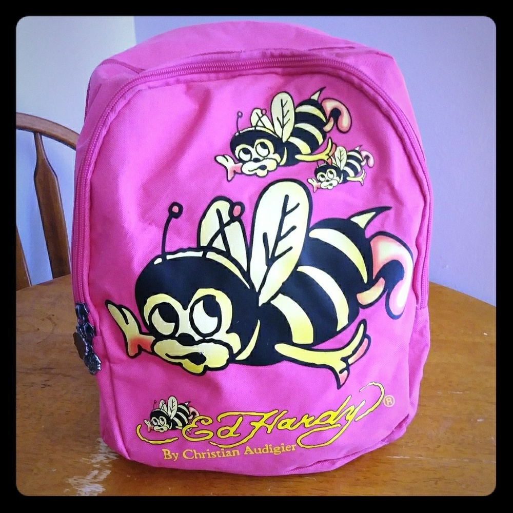 Ed Hardy Pink BumbleBee Backpack